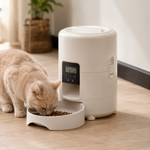 Never Miss a Feeding — Automatic Cat Feeder With Optional WiFi & Camera