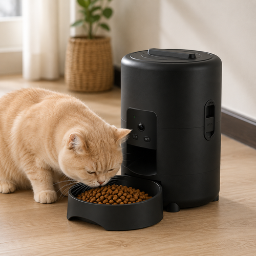 Never Miss a Feeding — Automatic Cat Feeder With Optional WiFi & Camera